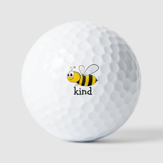 Cute Bee Kind Golfballen (Voorkant)
