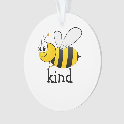 Cute Bee Kind Ornament (voorkant)