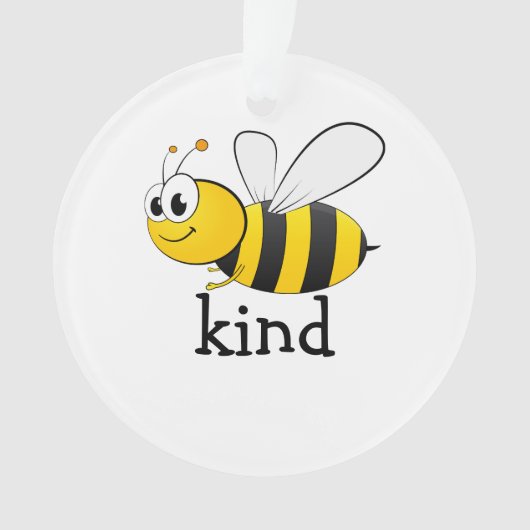 Cute Bee Kind Ornament (voorkant)