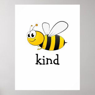 Cute Bee Kind Poster