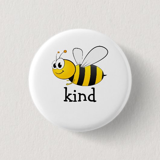 Cute Bee Kind Ronde Button 3,2 Cm (Voorkant)