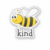 Cute Bee Kind Sticker (Voorkant)