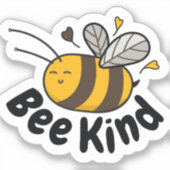 Cute Bee Kind Sticker (Voorkant)