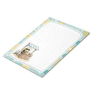 Cute Bee Lemonade Stand Full Page Lined Stationery Notitieblok
