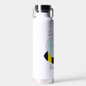 Cute bee maakt zich geen zorgen over haar waterfles (Voorkant)