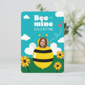 Cute bee Mine Valentijnsdag Kaart voor kinderen (Staand voorkant)