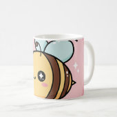 Cute Bee Mug – Kawaii Bumblebee Coffee Cup (Devant droit)