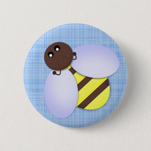 Cute Bee Party Favor Button (Voorkant)