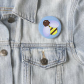 Cute Bee Party Favor Button (In situ)