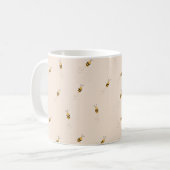 Cute Bee Pattern Mug Design  Koffiemok (Voorkant links)