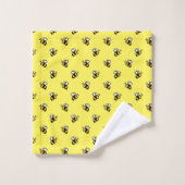 Cute bee Pattern Yellow Bad Handdoek (Wasdoekje)