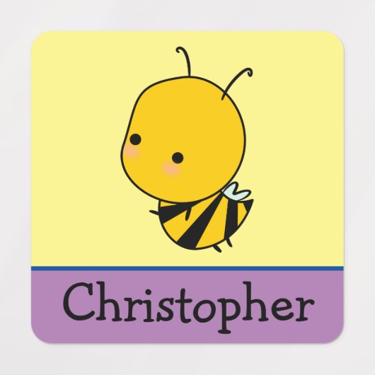 Cute Bee Personalized Labels (Design 2)