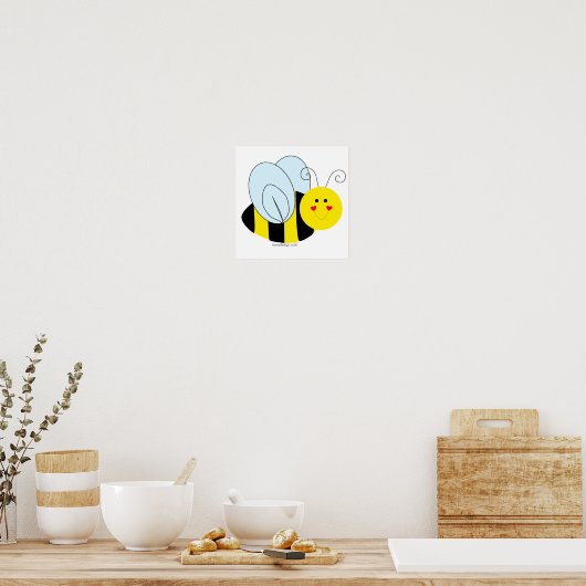 Cute Bee Poster (Keuken)