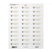 Cute Bee Return Address Label | Personalized (Full Sheet)