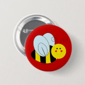Cute Bee Ronde Button 5,7 Cm (Voorkant /achterkant)