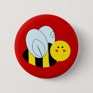 Cute Bee Ronde Button 5,7 Cm