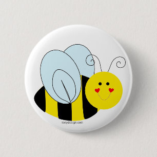 Cute Bee Ronde Button 5,7 Cm