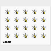 Cute bee ronde sticker (Vel)