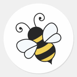 Cute bee ronde sticker