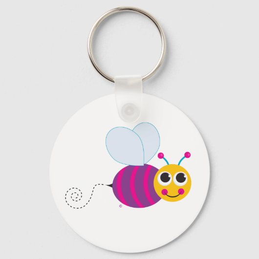 Cute Bee Sleutelhanger (Voorkant)