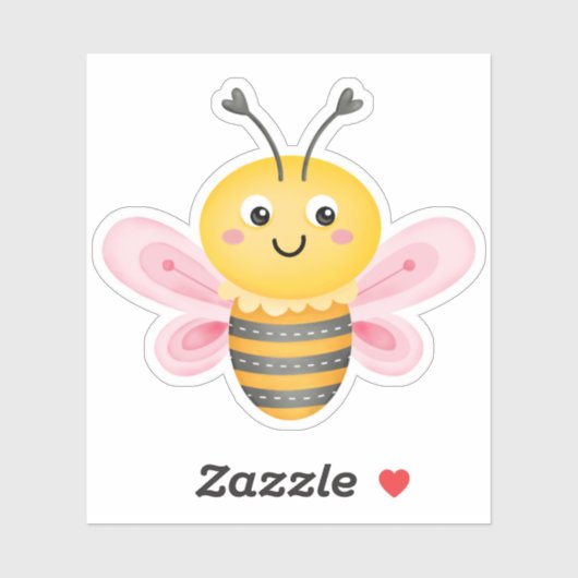 Cute Bee Sticker (Vel)