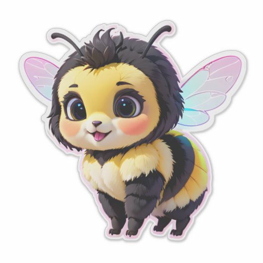 Cute Bee Sticker (Voorkant)