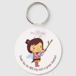 Cute Bee Teacher Dank je appreciatiedag Sleutelhanger