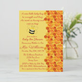 Cute Bee Theme Baby shower Invitation (Debout devant)