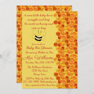 Cute Bee ThMED Baby shower Invitation Kaart