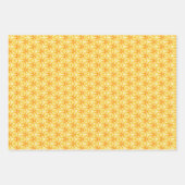 Cute bee Yellow Play Honeycomb Wrapping Paper Set (Voorkant 3)