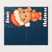 Cute Beer 25-pak kerstkaarten Kaart (Buitenkant ongevouwen)