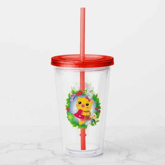Cute Beer Acryl Drinkbeker (Voorkant)