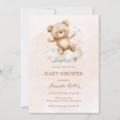Cute Beer Baby shower Invitation Kaart (Voorkant)