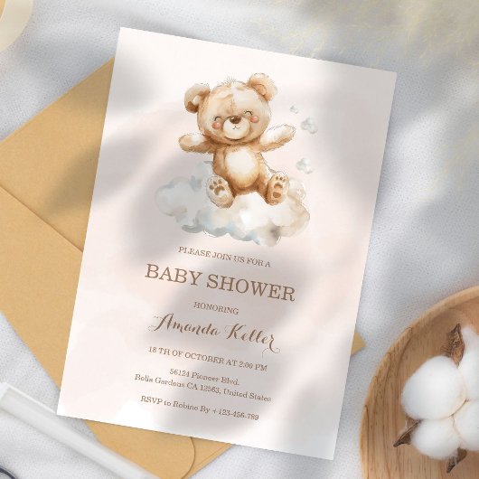 Cute Beer Baby shower Invitation Kaart