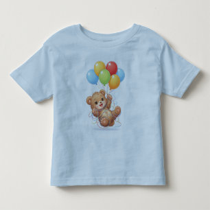 Cute Beer Ballon Verjaardag Peuter T-Shirt