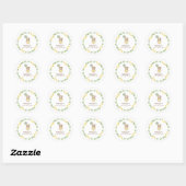 Cute Beer Birthday Ronde Sticker (Vel)