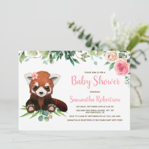 Cute Beer Blush Pink Floral Girl Baby shower Foto Kaart