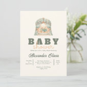 Cute Beer Boho Baby shower Kaart (Staand voorkant)