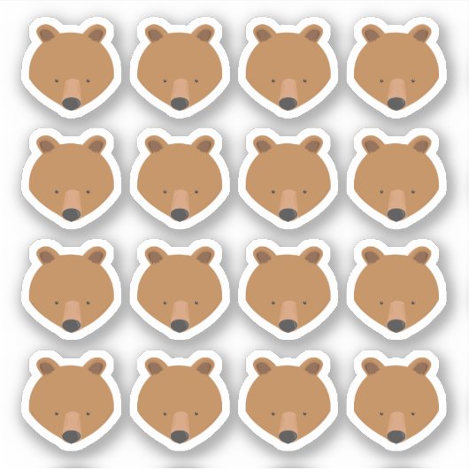 Cute Beer Face Animal Sticker (Voorkant)