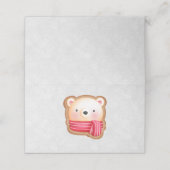 Cute Beer Face Red Scarf en Rosy Cheeks Kerstmis (Buitenkant ongevouwen)