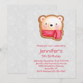 Cute Beer Face Red Scarf & Rosy Cheeks Birthday Kaart (Voorkant / Achterkant)