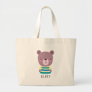 Cute Beer Illustration -  Grote Tote Bag