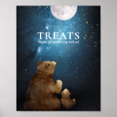 Cute Beer Over De Maan Traktaties Poster (Voorkant)