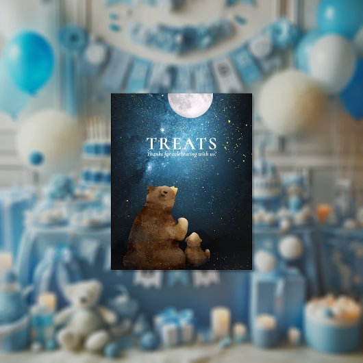 Cute Beer Over De Maan Traktaties Poster