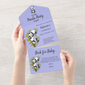 Cute Beer Pandas Party Boy Birthday All In One Uitnodiging (Afscheurbaar)