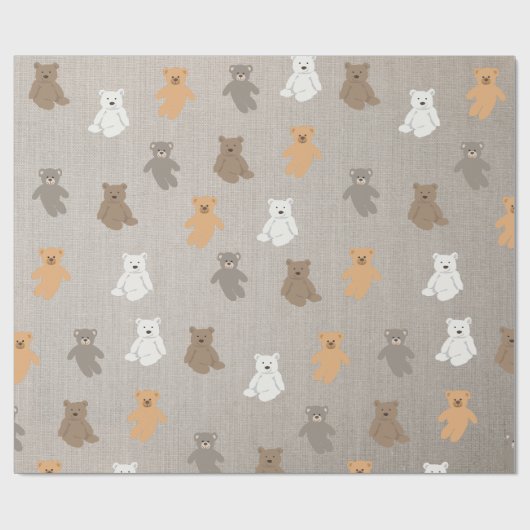 Cute Beer Pattern Cadeaupapier (Vlak)