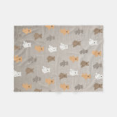 Cute Beer Pattern Fleece Deken (Voorkant (Horizontaal))