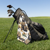 Cute Beer Pattern Golfhanddoek (Groen)