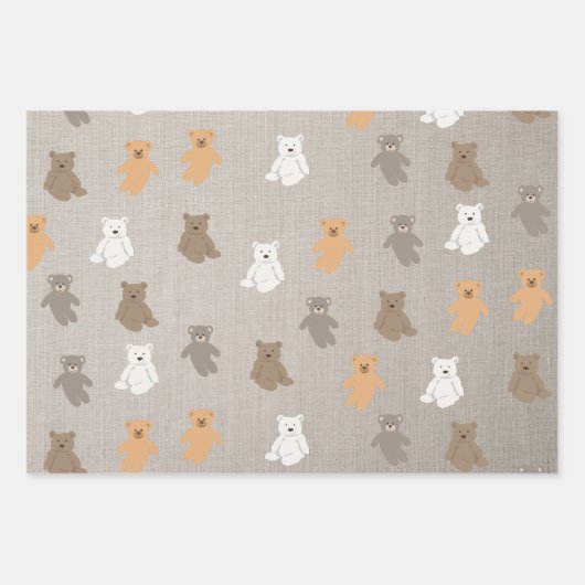 Cute Beer Pattern Inpakpapier Vel (Voorkant 2)