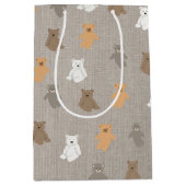 Cute Beer Pattern Medium Cadeauzakje (Voorkant)